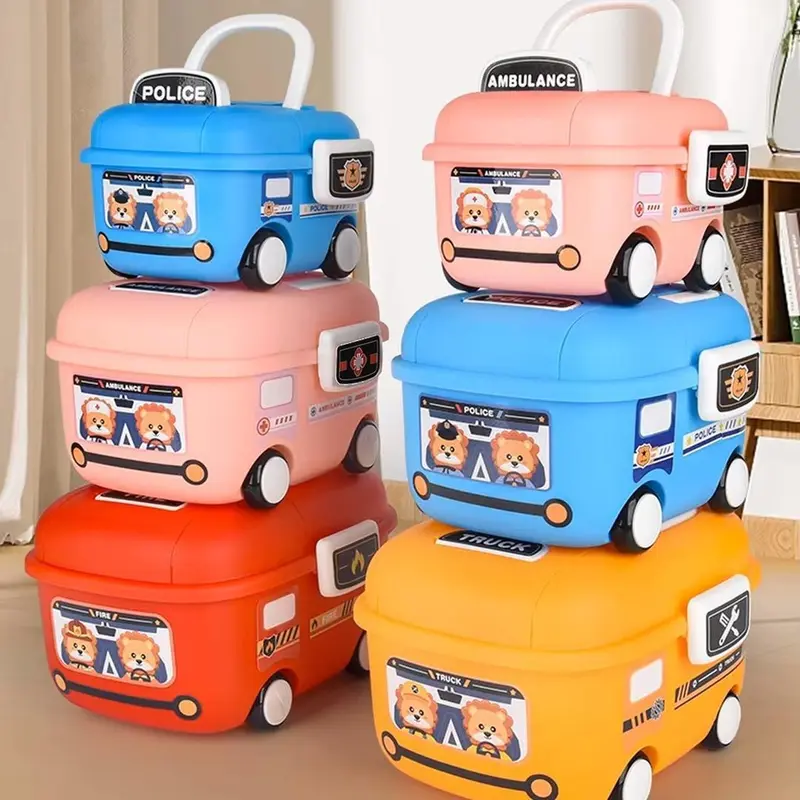 Container Box Plastik Kotak Penyimpanan Serbaguna Mainan Anak Karakter Mobil Storage Box - 5460 0