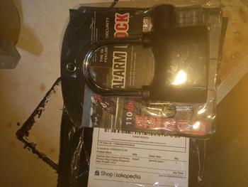 Product Review of Gembok Alarm Suara Anti Maling /Pencuri Ring Panjang Pengaman Motor PLANET ACC from H**🎭 3