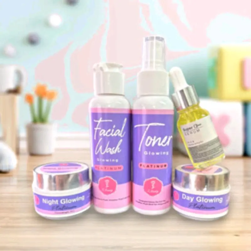 PAKET XBEAUTYSKIN PLATINUM BPOM Facial Wajah Mencerahkan Mengencangkan Memutihkan Perawatan Kosmetik Toner Kotoran Kering 0