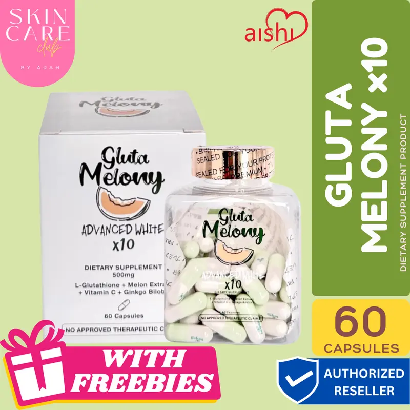 melony glutathione Gluta Advanced White x10 Suplement (60 Capsules) itchy skin relief