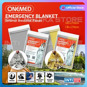 ONEMED - Emergency Blanket Hiking Aluminium Foil | Selimut Darurat Camping Hipotermia