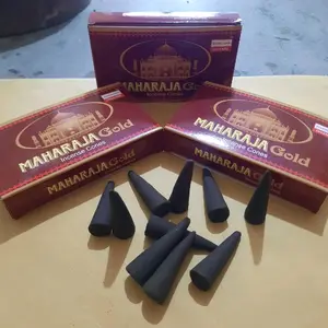 Darshan Maharaja Gold isi 10 pcs Incense Cones Dupa Kerucut Super Wangi untuk Aroma Terbaik