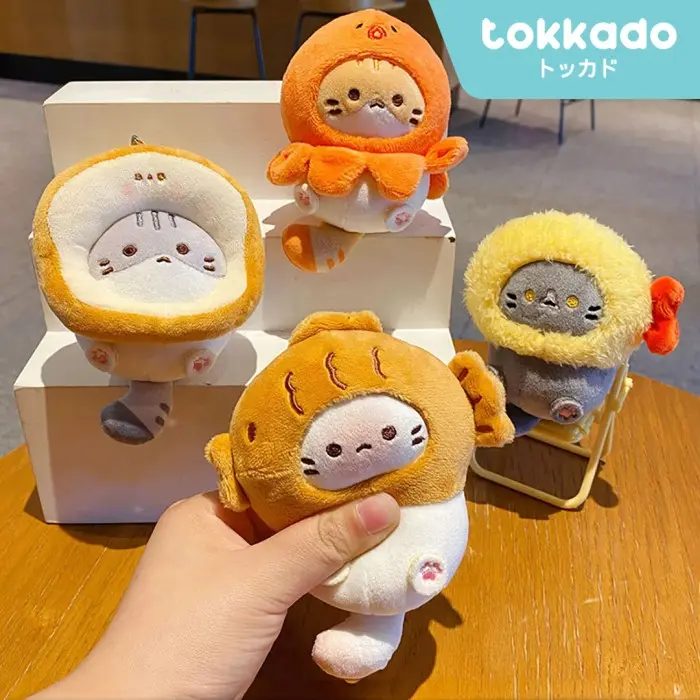 TOKKADO MIYO KEYCHAIN GANTUNGAN KUNCI BONEKA CAT KUCING CEMILAN SNACK LUCU TERBARU