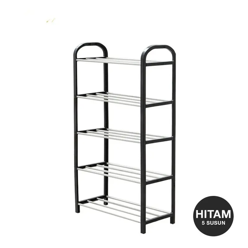Rak sepatu susun 5 dari bahan stainless rak susun sepatu 5 tingkat 2