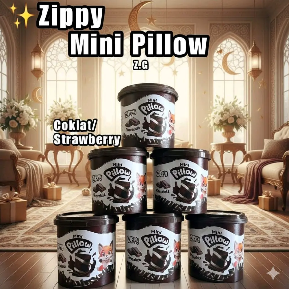 42. ZIPPY MINI PILLOW COKLAT ISI 6 PCS