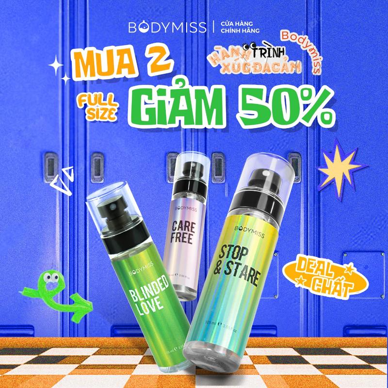 MUA 2 GIẢM 50% Xịt Thơm Body Mist Nam Nữ BODYMISS - Xịt Thơm Quần Áo Nam Đi Học Chính Hãng - Xịt Thơm Tóc Cho Nữ Thơm Lâu Unisex - Nước Hoa Cho Nam Sinh Viên Perfume Cosmetic Dark Night Fragrance Hair Mist Lưu Hương 6H