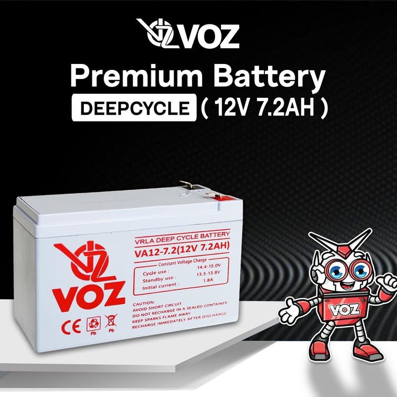 Baterai Solar Panel 12V Voz 12V 7.2 Ah VRLA Deep Cycle - Baterai UPS BTS 1