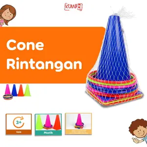 Mainan Edukasi Anak Motoric Play Cone Rintangan Olahraga, Kerucut Rintangan Latihan Sepak Bola Lari, Sport Cone Toys