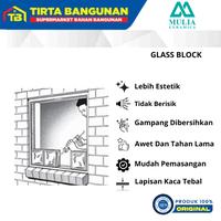 Gambar MULIA 95093 BATIK PARANG BENING 19 X  19 X 9.5 Cm Glass Bloack Balok Kaca Decorasi Tahan Uap Air dari Tirta Bangunan Kota Depok 4 Tokopedia