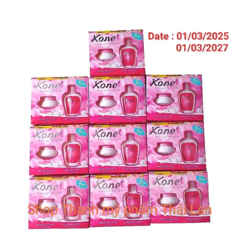  10 hộp kem dưỡng da Kone Thái Lan hổ trợ mụn thâm sạm    sét kem gồm 1 kem dưỡng + 1 chai nước  