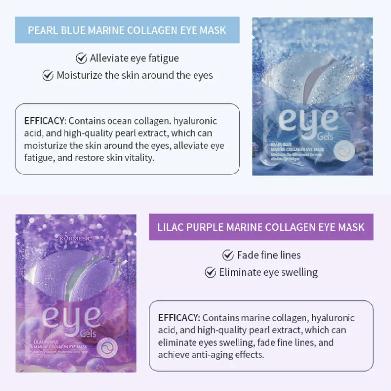 Kormesic Eye Mask Patch Gel Masker Mata Marine Collagen Mermaid Nourish Moisture Anti-Wrinkle Mengencangkan KO005 3