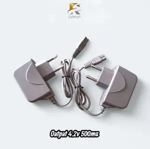 Adapter Case Senter Kepala 4,2V 500mA Model Jek Angka 8 & Jek KECIL VISERO untuk Pengisian Daya Senter Kepala Output 4.2v 500ma