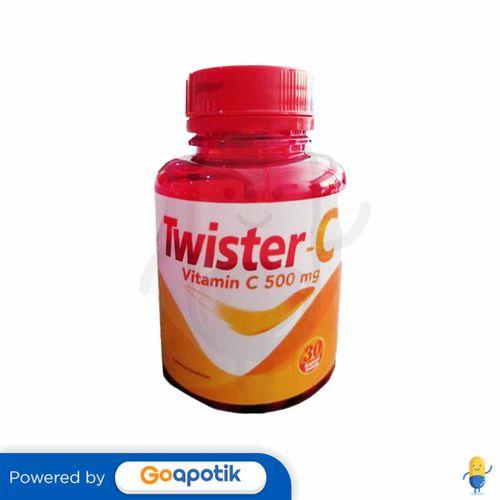 Gambar TWISTER-C VITAMIN C 500 MG BOTOL 30 KAPSUL dari Apotek Palapa Tangerang by GoApotik Kota Tangerang Selatan Tokopedia