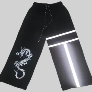 Celana Skena Baggy Naga Reflektip Plat/Strip Menyala Gelap Unisex Anak Laki-Laki/Perempuan Usia 2-14 Tahun Premium Terbaru/Terlaris