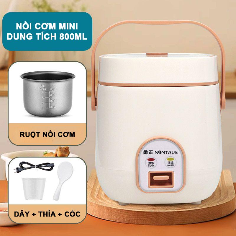 BÁN CHẠY Nồi Cơm Điện Đa Năng GROPA 800ML Chống Dính Siêu Bền Vừa Hấp Vừa Nấu Cho 1 Tới 2 Người Ăn Tiện Lợi Bảo Hành 12 Tháng