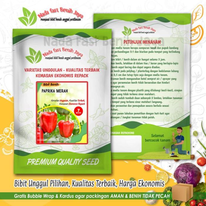 Gambar 7 Biji benih sayuran - bibit sayuran paprika merah - benih hidroponik dan bibit tanaman sayur - Varian, Standar dari Nada fast benih jaya Kab. Banyumas 5 Tokopedia