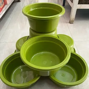 Baskom Plastik Serbaguna Anti Pecah Diameter 16 Cm AR 10 USA  Untuk Tempat Kobokan Atau Wadah Warna Hijau