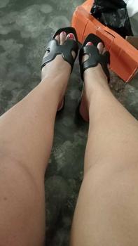 Product Review of Harmi Shoes Sendal Wanita Hak 3Cm Ringan Yd05 from E**a l**n b**u 0