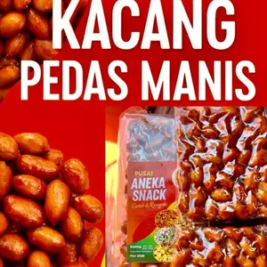 Kacang Pedas Manis. Kacang Pedas Jadul. Snack makanan Ringan Camilan Kacang Pedas Jadul Viral Food Cemilan jajanan