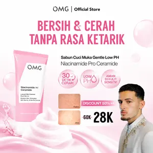 OMG OH MY GLOW Niacinamide Ceramide Low pH Facial Wash 70ml - Sabun Cuci Muka - Mencerahkan & Memperkuat Skin Barrier