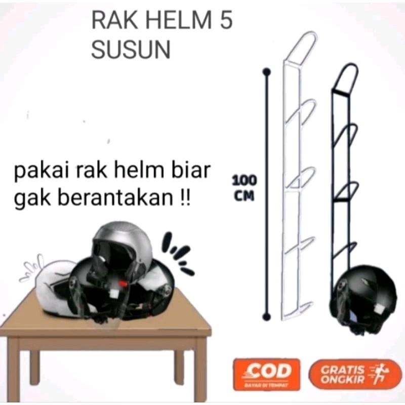 Rak helm/gantungan helm minimalis susun 5 Buah - Shop | Tokopedia