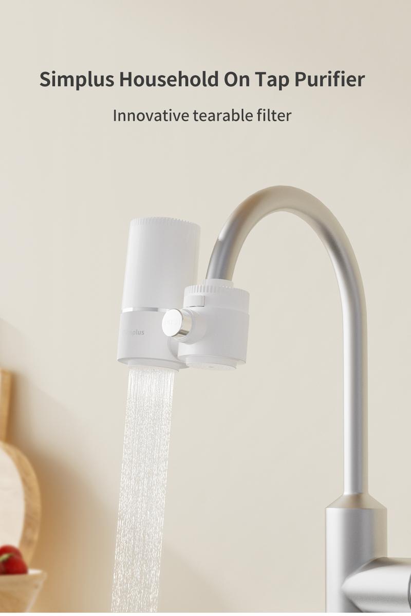 Product Introduction of Simplus Tap Water Filter Tearable Carbon Rod Easy Replacement Dual Outlets 6 Stage Filtration 0