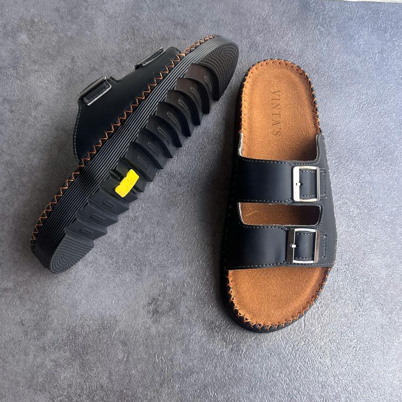 Vinta's Dép Doctor "TRẤU BUFF BROWN" 2 Khóa Da Chính Hãng, Chất Liệu Cao Cấp, Đế Nâng 3cm, Khóa Kim Loại, DéP Nam Thời Trang Chống Trơn Trượt