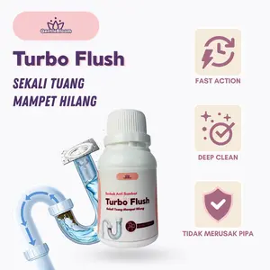Turbo Flush Pembersih Saluran Air Mampet Ampuh Atasi Sumbatan Praktis Cepat Tanpa Ribet Formula Aktif Menghancurkan Lemak Rambut Sisa Sabun Kotoran Membandel