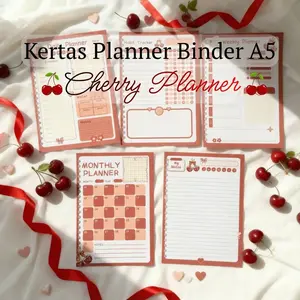 Loose Leaf/Kertas/Isi Binder A5 & B5 Aesthetics Cherry Planner 100gsm (10 Lembar) refill