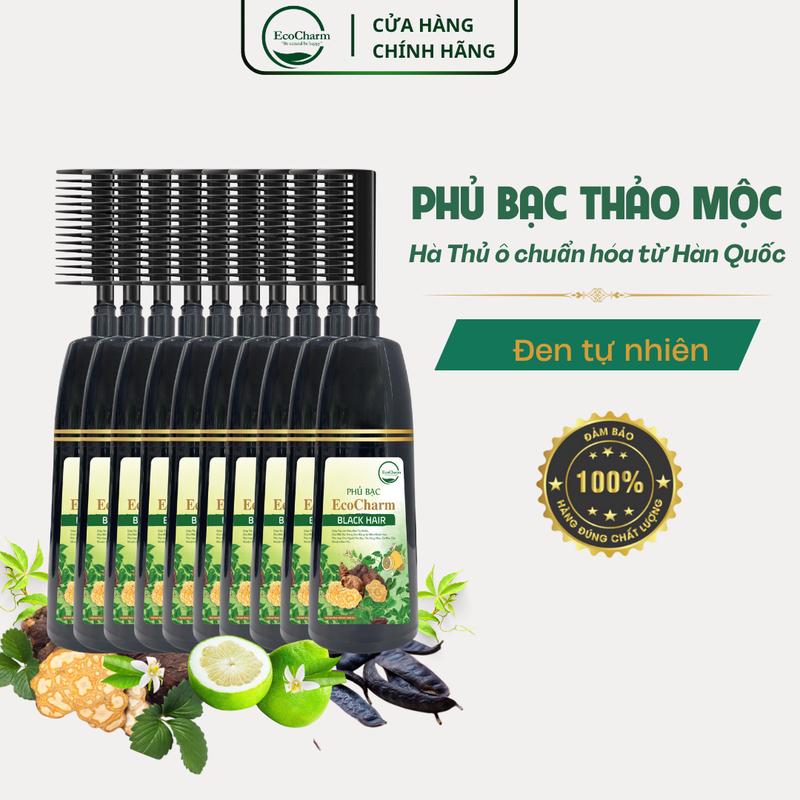  CB10 Dầu gội Phủ bạc hà thủ ô Ecocharm  dạng lược đen tự nhiên phục hồi hư tổn 190ml bất kỳ không chứa paraben silicon amoniac thuốc  nhuộm tóc cho mẹ bầu dầu gội  thảo dược tại nhà thiên nhiên 