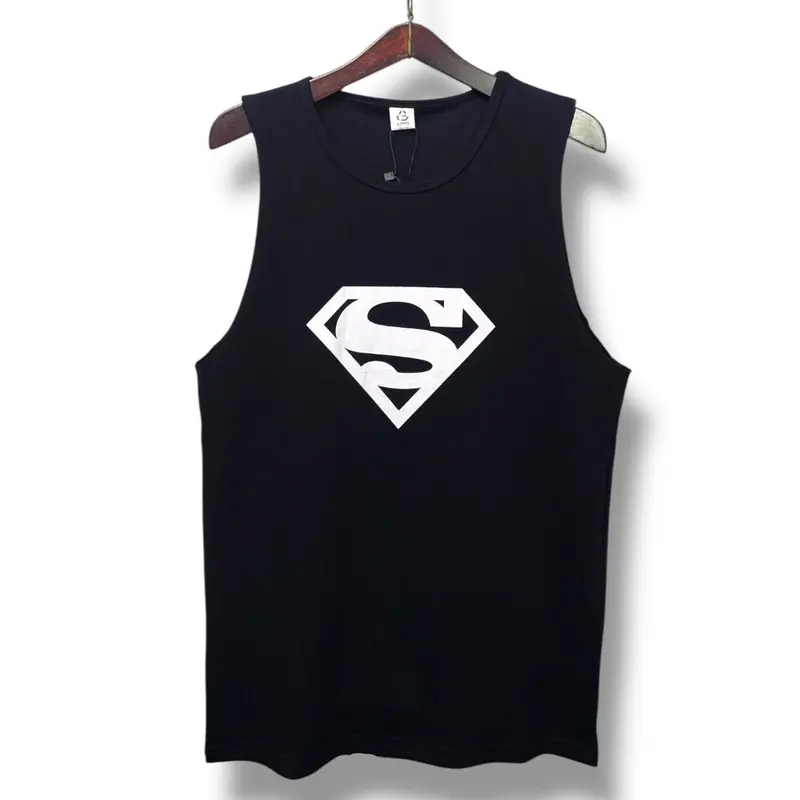 Guano Kaos Singlet Lekbong pria Kutang Katun 30s Pantai Santai Gym Fitness Tanpa Lengan Sleeveless Tank Top Vest - Distro, Dewasa kutung - Hitam, Motif baju Muscle - Baju Olahraga 3