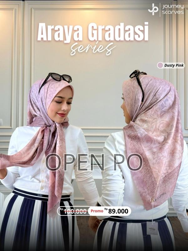 ARAYA SERIES TERBARU by JOURNEY SCARVES ORIGINAL jp ori hijab segiempat wanita muslimah hijab motif