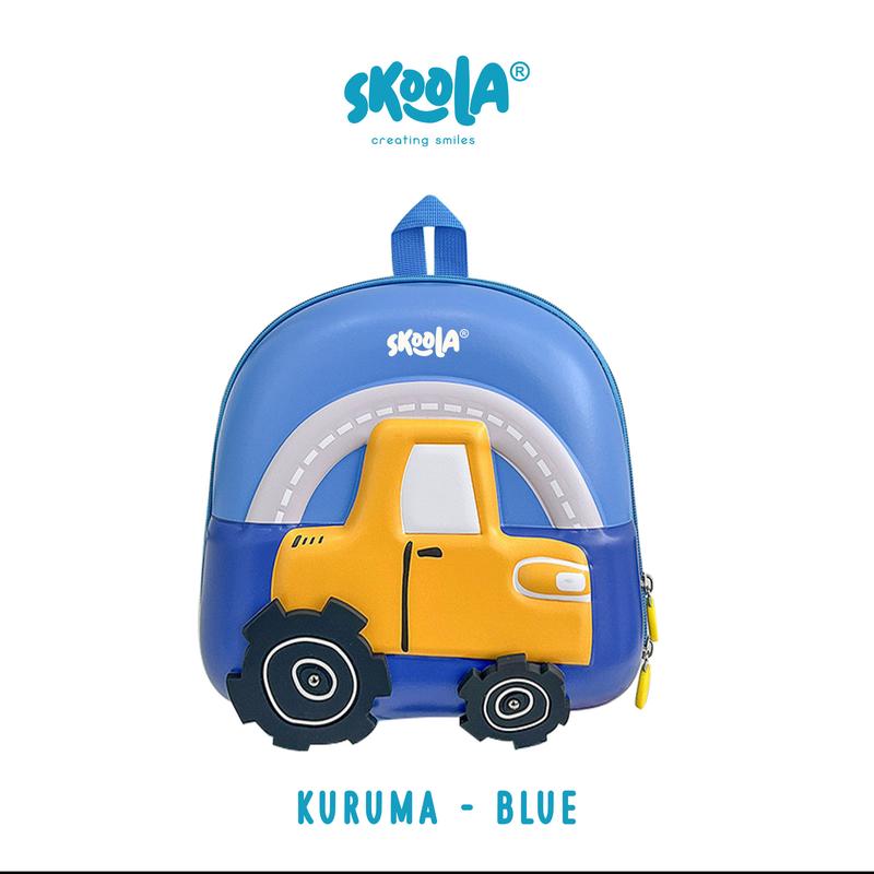 Skoola Tas Sekolah Anak PAUD Laki - Laki Ransel Traktor - Kuruma Fashion 6