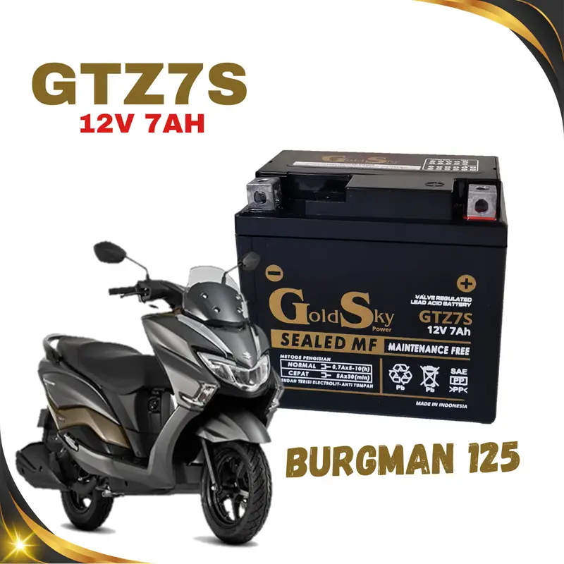 AKI KERING MOTOR GSX R150 SATRIA FU BURGMAN 125 GSX S150 GTZ7S GTZ6V YTZ6V GS GOLD SKY MF 3