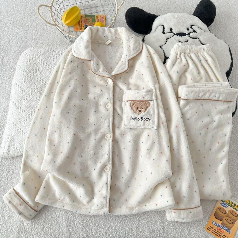 SET LÔNG MỊN Bộ ngủ lông mịn mùa đông nữ ấm áp với nhiều họa tiết dễ thương