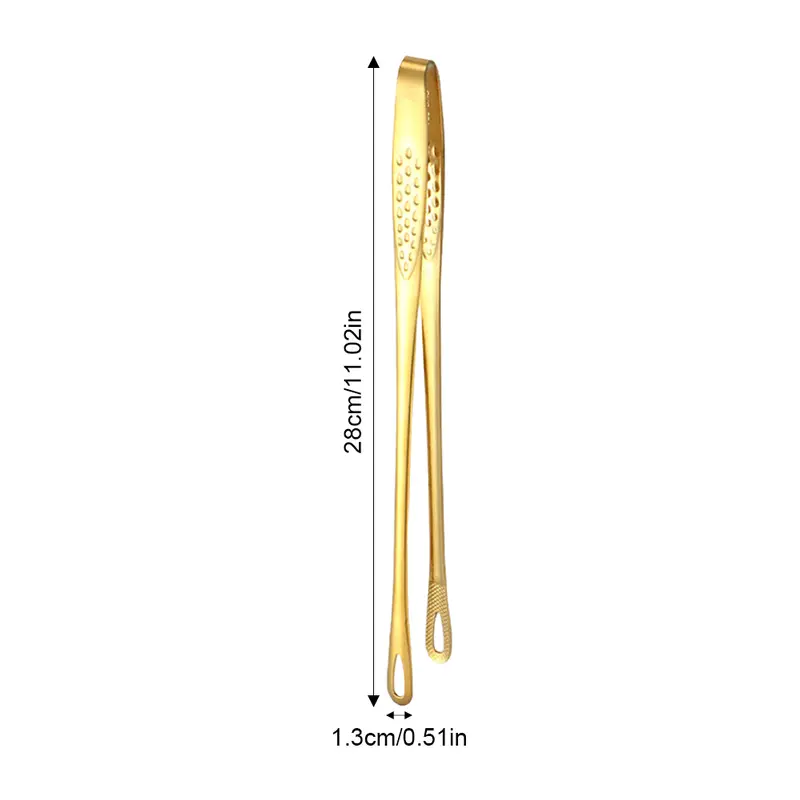 Tongs Makanan Pegangan Panjang Baja Stainless 12 Inch BBQ Dapur Tongs Non-slip Portable Picnic Tongs Salad Steak Tongs 1