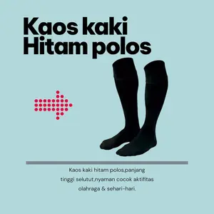 KAOS KAKI HITAM POLOS ZARS Sport