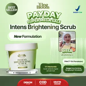 [FINEBLOOM] Intens Brightening Scrub With 10% Niacinamide | Body Scrub Eksfoliasi untuk Membantu Mencerahkan Badan, Tangan dan Kaki Aman untuk Kulit Sensitif