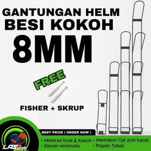 Gantungan Helm Besi / Helm / Gantungan Helm / Tempat Helm Tempel Dinding / Rak Helm Gantungan Helm Kapstok Helm Dinding