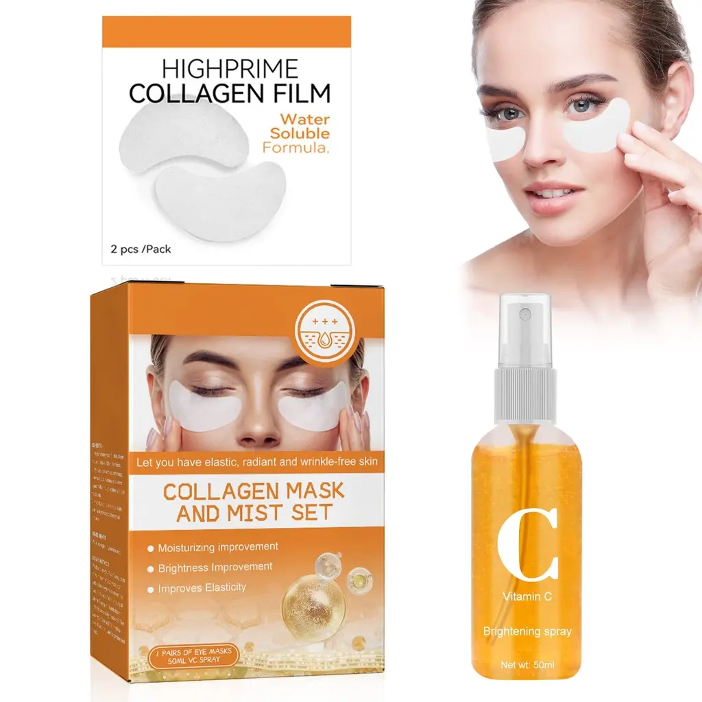 High Prime Collagen Soluble Film, Smooths Fine Lines and Wrinkles, Collagen Film Anti-Ageing Mask with Solid Collagen, Moisturising