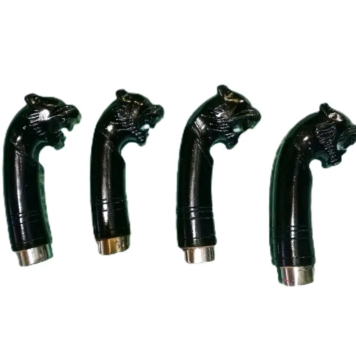 gagang atau pegangan 12cm golok rasa mala murah seni ukir macan  hitam elegan bahan kayu rasamala 0