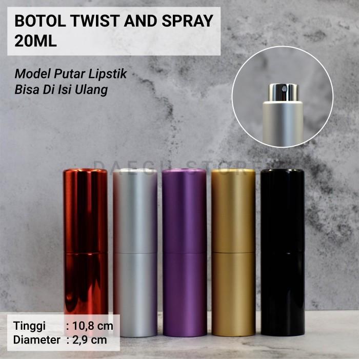 Spesial ★ Botol Parfum Twist Spray 20Ml - Travel Size - Refillable Model Putar 1