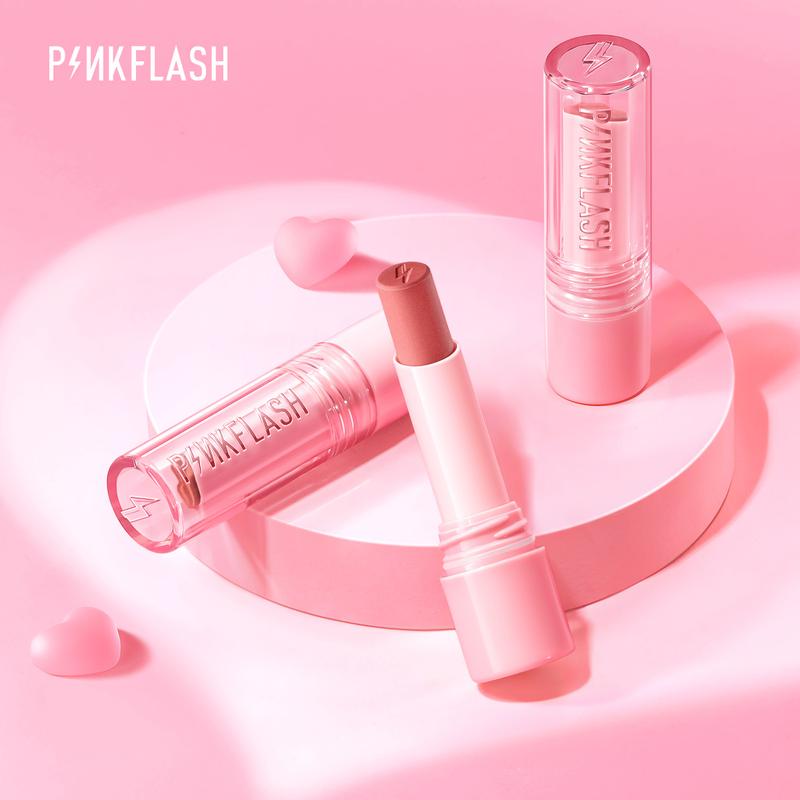 Product Introduction of [Official]PINKFLASH #LovingHeart Soft Matte Transfer-proof Lipstick Creamy Smooth Non-crack 12H Wearing Intense Pigmented 9
