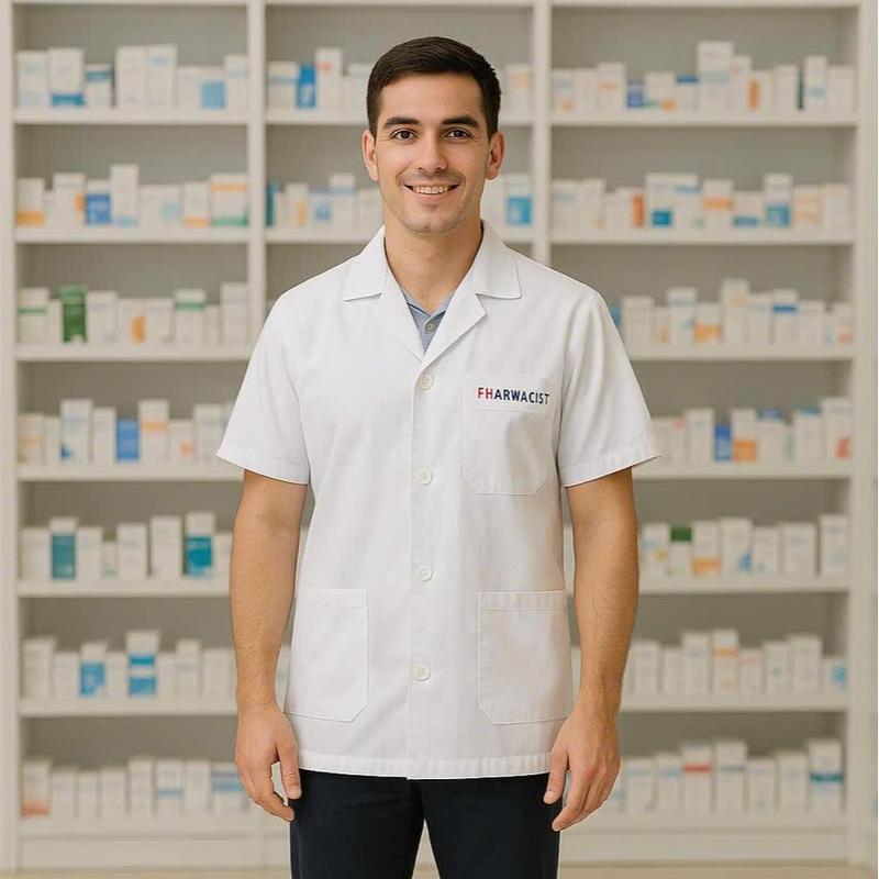 [THÊU THEO YÊU CẦU] Áo Blouse Trắng Cổ Bẻ Bách Thảo Cho Nam, Áo Bác Sĩ Dược Sĩ Chất Cotton Hàn Thoáng Mát - Đồng Phục Bách Thảo