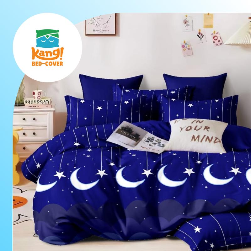 KANG BEDCOVER - Satu Set Bedcover & Sprei Aesthetic Katun Microtex Disperse Premium - KING SIZE - TERMASUK SARUNG BANTAL GULING - Martin 0