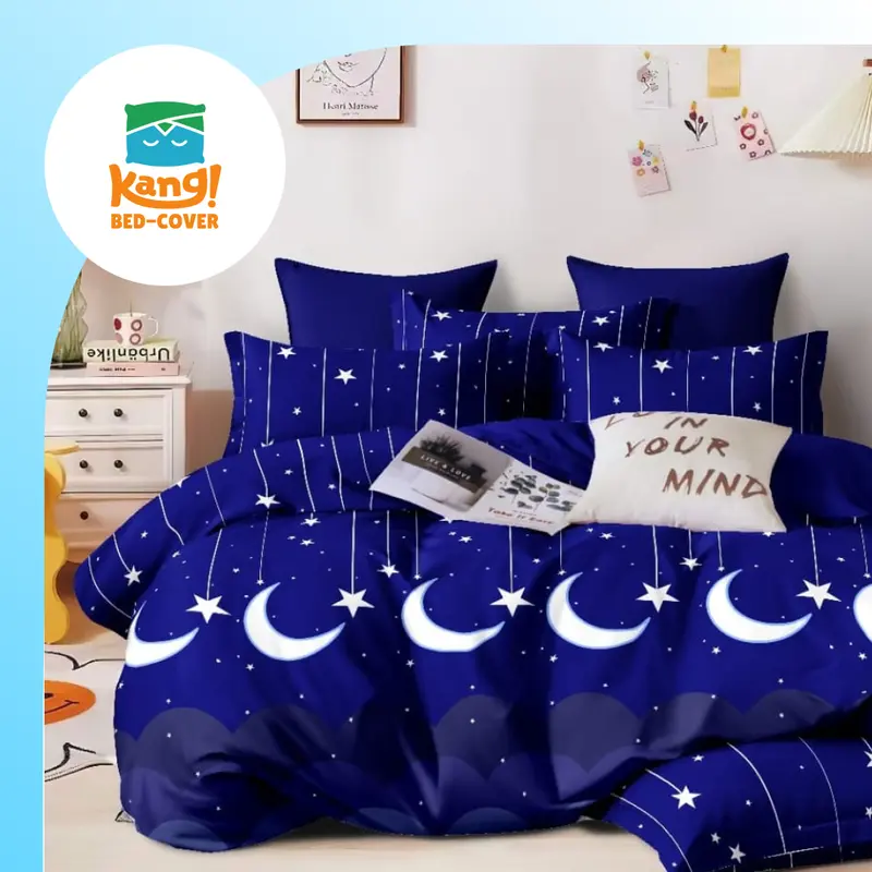 KANG BEDCOVER - Satu Set Bedcover & Sprei Aesthetic Katun Microtex Disperse Premium - KING SIZE - TERMASUK SARUNG BANTAL GULING - Martin 0