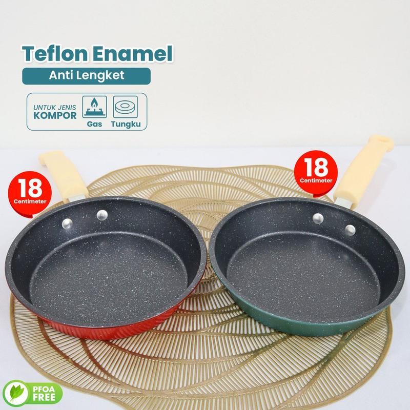 【COD】Teflon Serbaguna wajan Omlet egg fry pan Frypan 18cm Panci Wajan Anti Lengket 0
