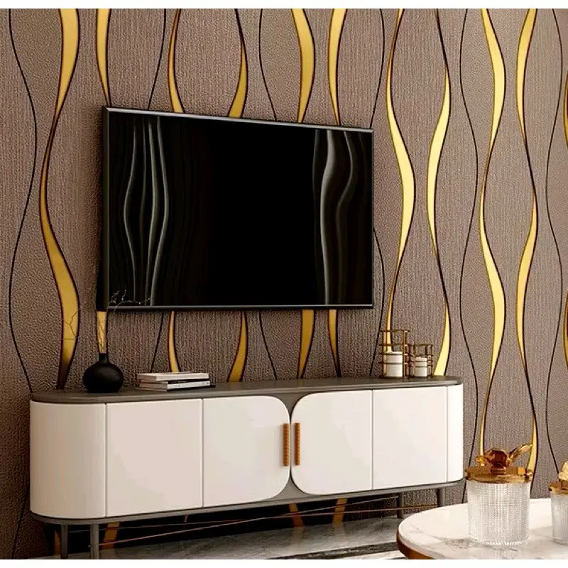 Wallpaper Dinding Motif Gelombang Klasik 8m s/d 9m x 45cm sticker Pvc 0