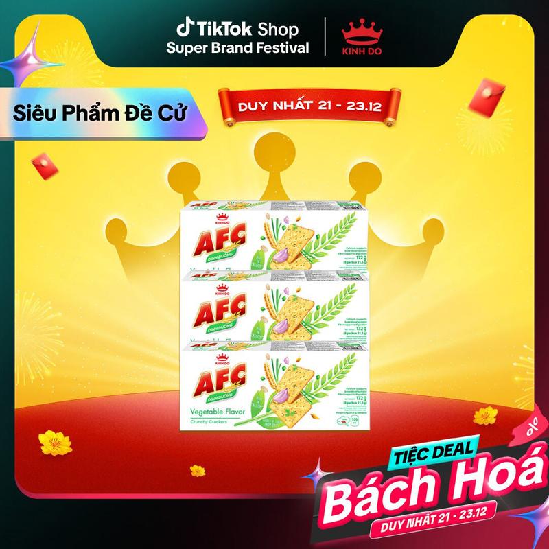 Combo 3 Hộp Bánh Quy Dinh Dưỡng AFC Hộp 172g