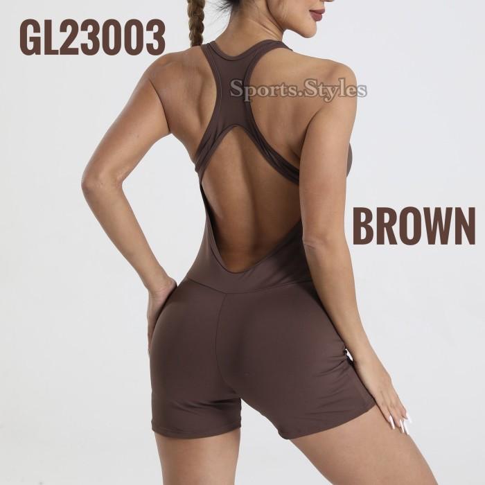 sportsstyles Jumpsuit wanita GL23003 olahraga gym fitnes - Navy, S 7